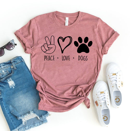 Camiseta Peace Love Dogs