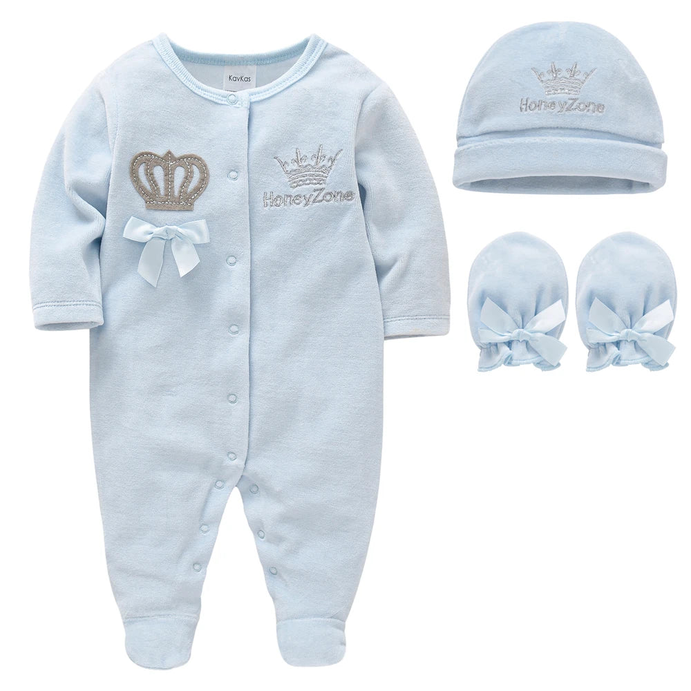 Baby Girl Clothes Set Boy Pijamas Bebe Fille with Hats Gloves Cotton Breathable Soft Ropa Bebe Newborn Sleepers Baby Pjiamas