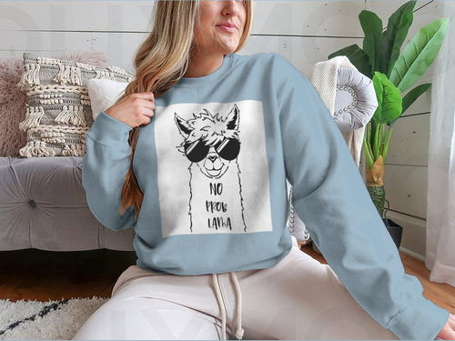 Sudadera con Linda cara de llama con diseño de gafas de sol