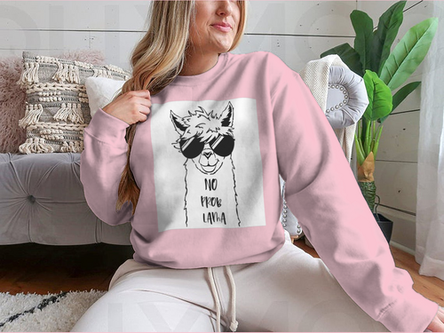 Sudadera con Linda cara de llama con diseño de gafas de sol