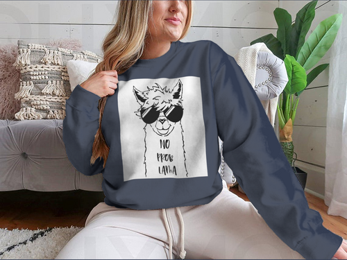 Sudadera con Linda cara de llama con diseño de gafas de sol