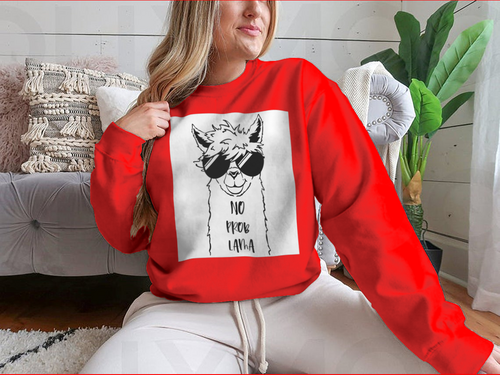 Sudadera con Linda cara de llama con diseño de gafas de sol