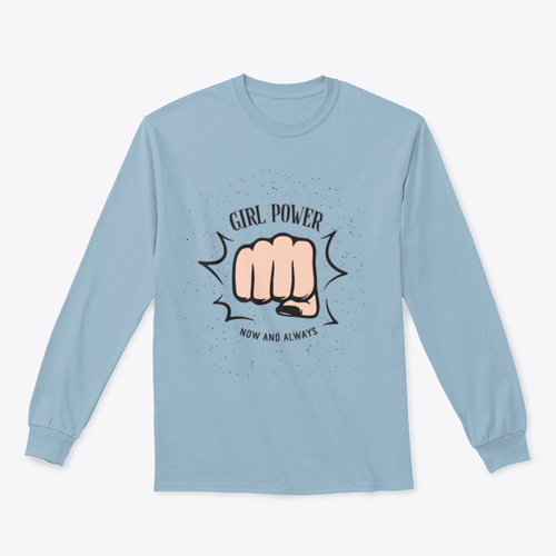 Sudadera con diseño de puño femenino Girl Power Now And Always Quote