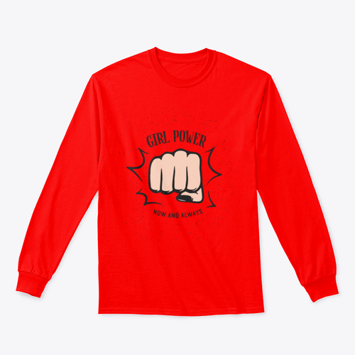 Sudadera con diseño de puño femenino Girl Power Now And Always Quote