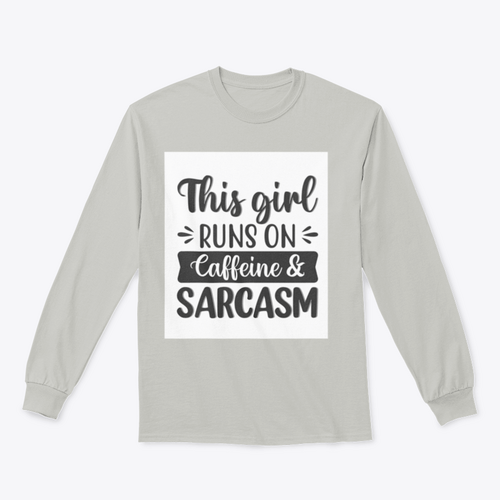 Diseño sudadera This Girl Runs On Caffeine And Sarcasm