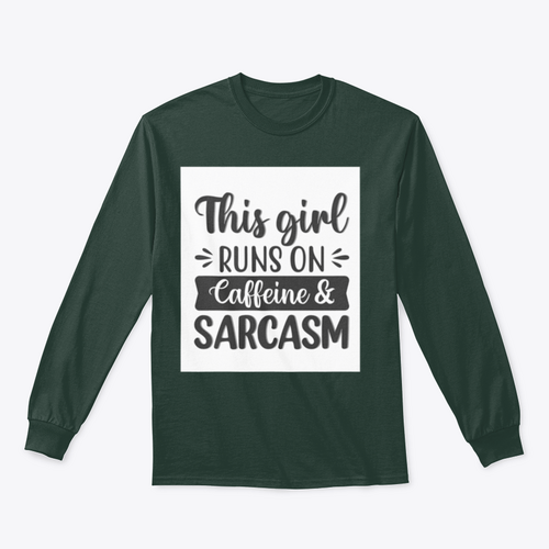 Diseño sudadera This Girl Runs On Caffeine And Sarcasm
