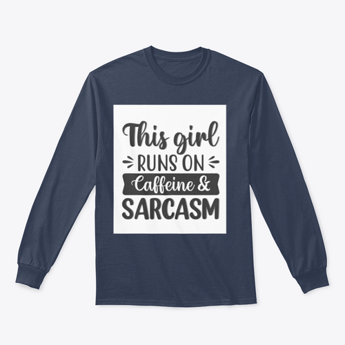 Diseño sudadera This Girl Runs On Caffeine And Sarcasm