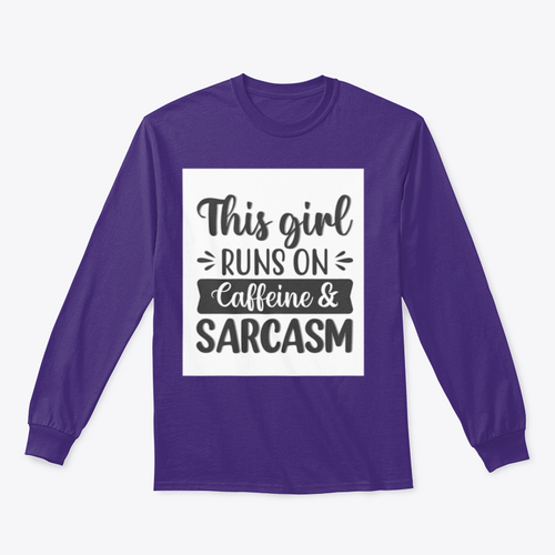 Diseño sudadera This Girl Runs On Caffeine And Sarcasm