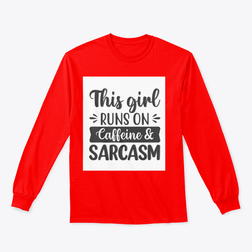 Diseño sudadera This Girl Runs On Caffeine And Sarcasm