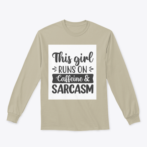 Diseño sudadera This Girl Runs On Caffeine And Sarcasm