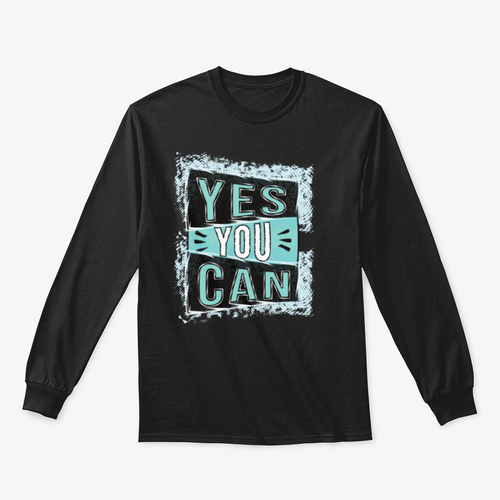 ¡Sí, puedes! Diseño de cita inspiradora para sudadera