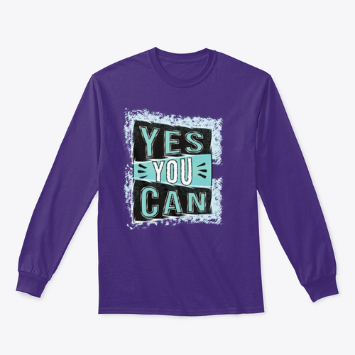 ¡Sí, puedes! Diseño de cita inspiradora para sudadera