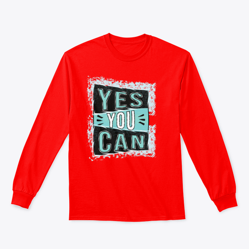 ¡Sí, puedes! Diseño de cita inspiradora para sudadera