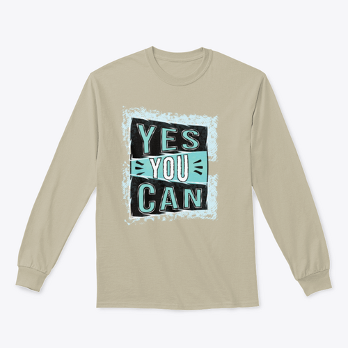 ¡Sí, puedes! Diseño de cita inspiradora para sudadera
