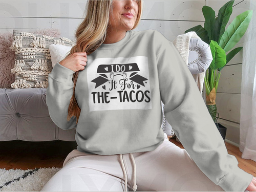Diseño inspirador de entrenamiento y fitness I Do It For The Tacos