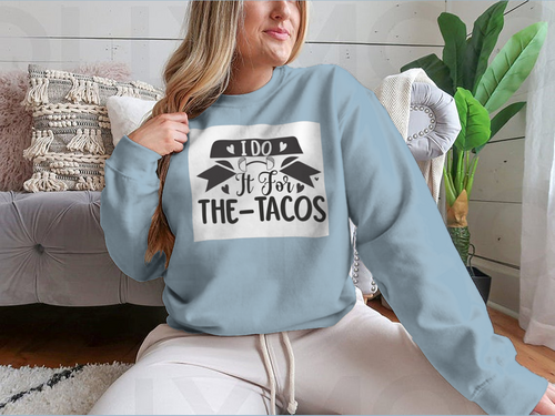 Diseño inspirador de entrenamiento y fitness I Do It For The Tacos