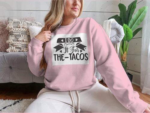 Diseño inspirador de entrenamiento y fitness I Do It For The Tacos
