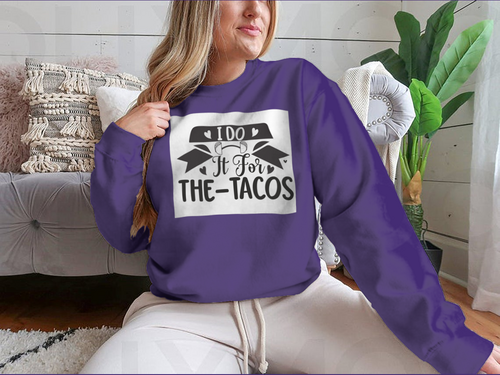 Diseño inspirador de entrenamiento y fitness I Do It For The Tacos