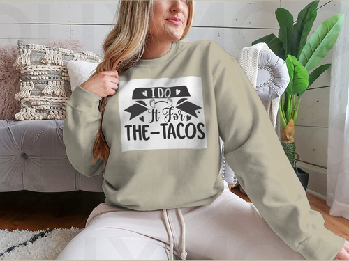 Diseño inspirador de entrenamiento y fitness I Do It For The Tacos