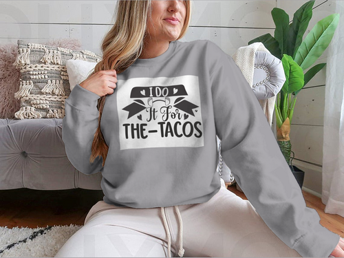 Diseño inspirador de entrenamiento y fitness I Do It For The Tacos