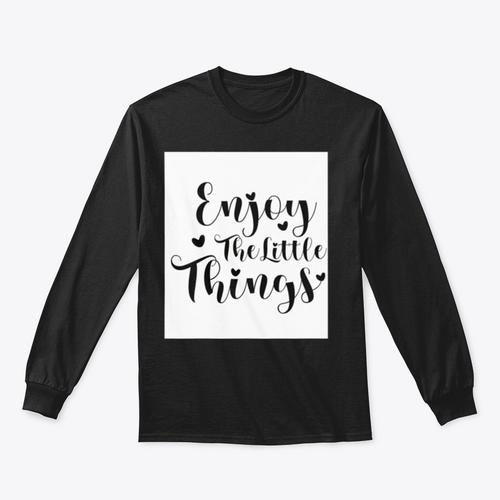 Disfruta de The Little Things Diseño de caligrafía para sudadera