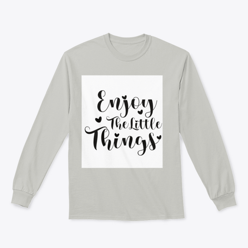Disfruta de The Little Things Diseño de caligrafía para sudadera