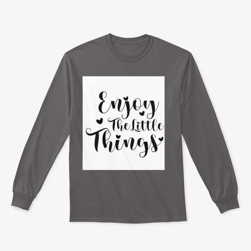 Disfruta de The Little Things Diseño de caligrafía para sudadera
