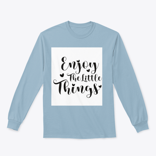 Disfruta de The Little Things Diseño de caligrafía para sudadera
