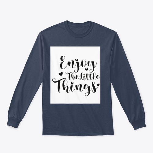 Disfruta de The Little Things Diseño de caligrafía para sudadera