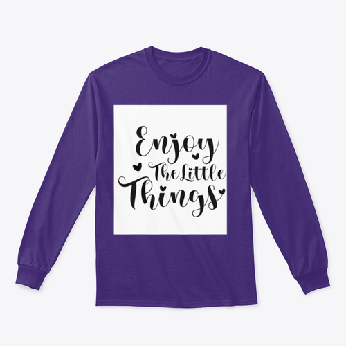 Disfruta de The Little Things Diseño de caligrafía para sudadera