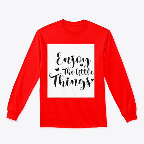 Disfruta de The Little Things Diseño de caligrafía para sudadera