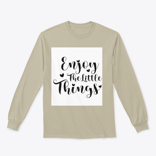 Disfruta de The Little Things Diseño de caligrafía para sudadera