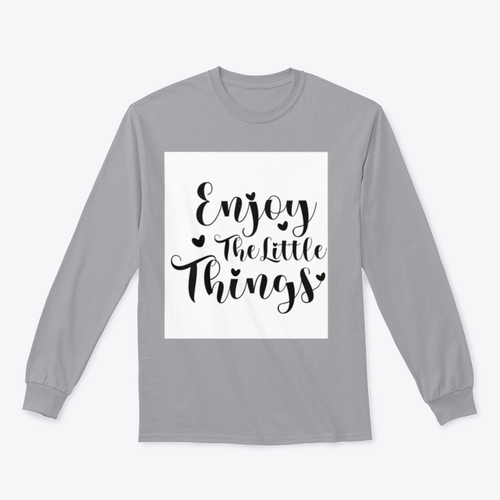 Disfruta de The Little Things Diseño de caligrafía para sudadera