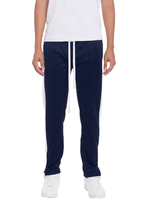 PANTALONES DE CÁNDAL DE RAYAS DE PUNTO - AZUL MARINO