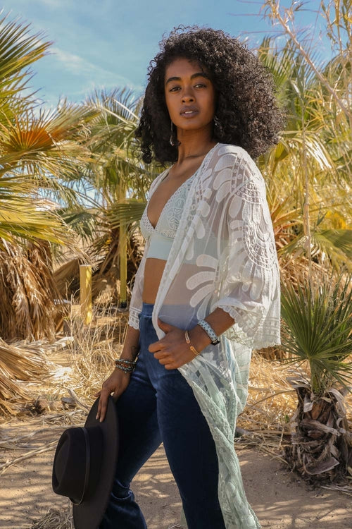 Kimono Ombre Bohemian Lace