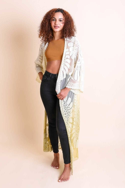 Kimono Ombre Bohemian Lace