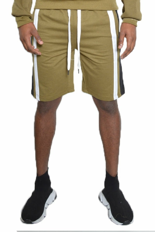 PANTALONES CORTOS DE RAYAS DE FELPA FRANCESA